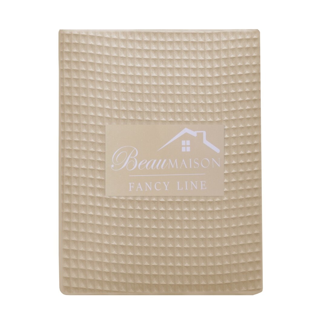 Beau Maison Wafelstof Dekbedovertrek Taupe - 100% Katoen