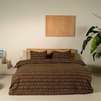 Kayori Dekbedovertrek Yra Zwart Katoenflanel Kayori Dekbedovertrek Yra Zwart Katoenflanel