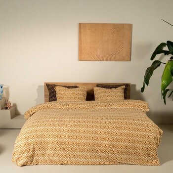 Kayori Dekbedovertrek Yra Goud Katoenflanel Kayori Dekbedovertrek Yra Goud Katoenflanel