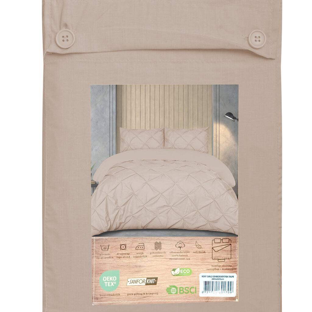 Beau Maison Dekbedovertrek Monte Carlo Taupe