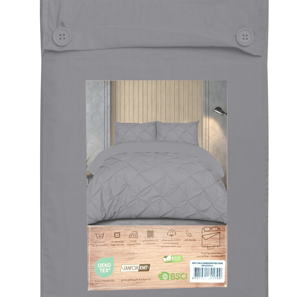 Beau Maison Dekbedovertrek Monte Carlo Antraciet