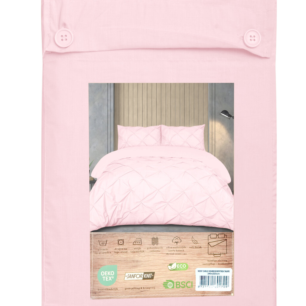 Beau Maison Dekbedovertrek Monte Carlo Tea Pink