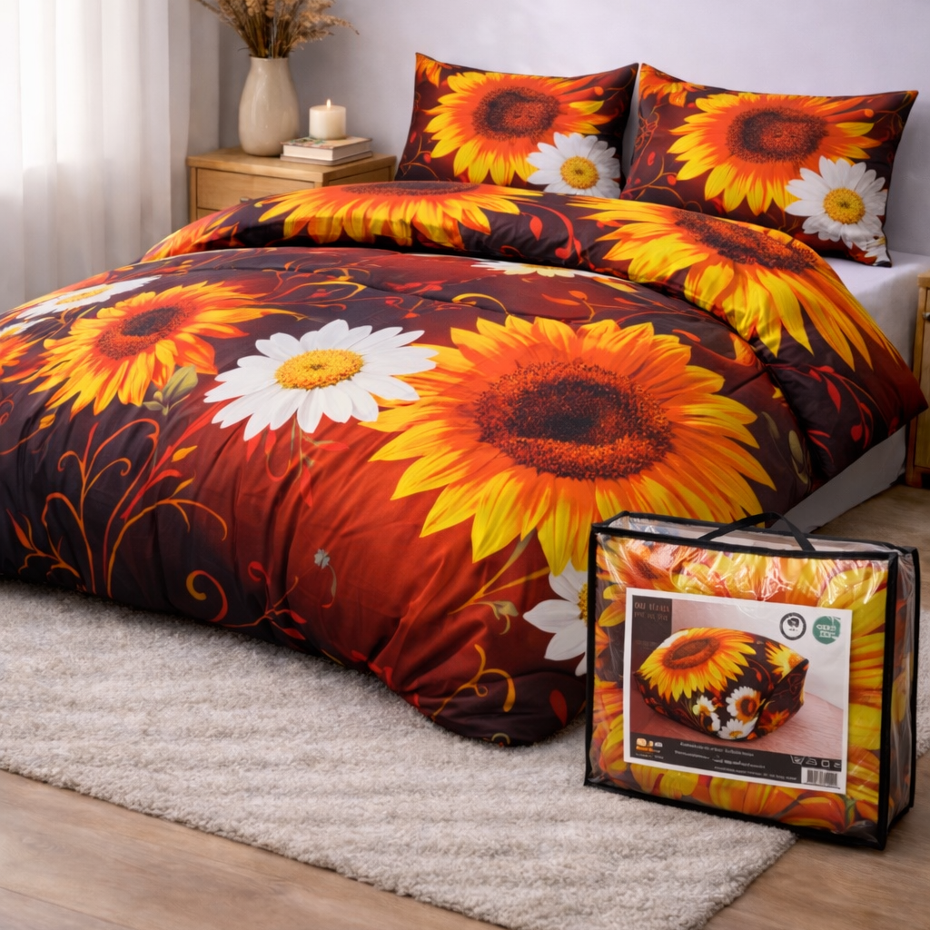 Beau Maison Sunflower Kant en Klaar Dekbed / Dekbed Zonder Overtrek