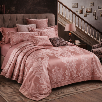 Otsukeori Dekbedovertrekset + Hoeslaken Embossed Pink 240x220 cm