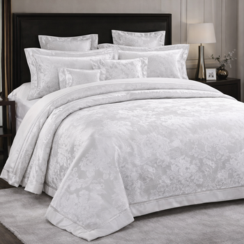 Otsukeori Dekbedovertrekset + Hoeslaken Embossed White 240x220 cm