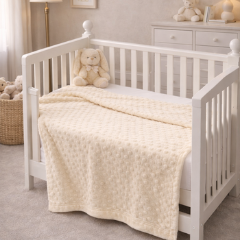 Suite Sheets Baby Blanket 80x100 cm - Blauw, Creme & Roze