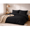 Beau Maison Dekbedovertrek Flanel Effen Zwart