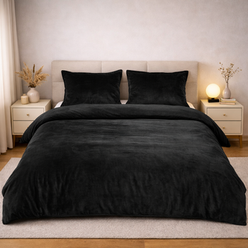 Beau Maison Velvet Dekbedovertrek Zwart