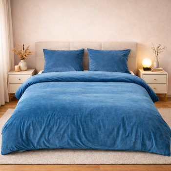 Beau Maison Velvet Dekbedovertrek Petrol Blauw