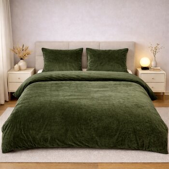 Beau Maison Velvet Dekbedovertrek Groen