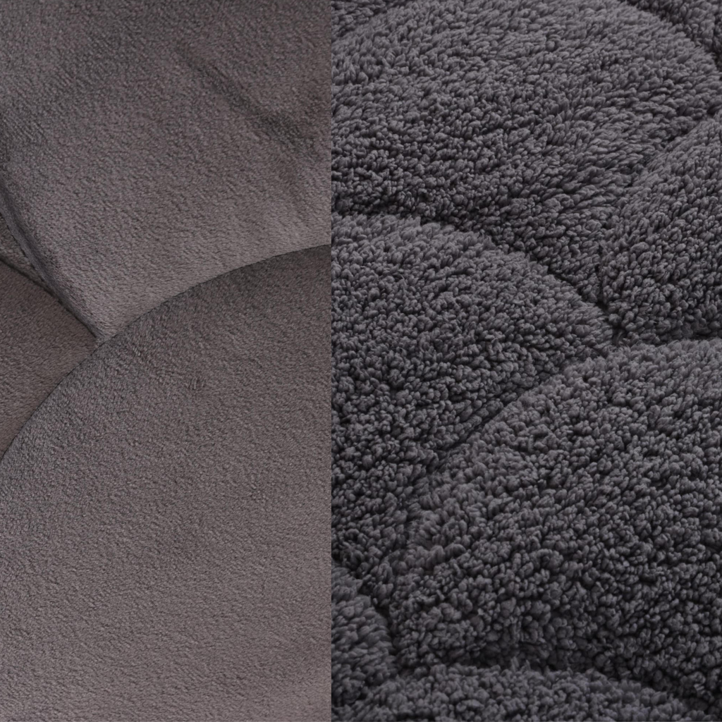 Beau Maison Velvet Sherpa Comfort Dekbed All Year – Luxe 2-in-1 Dekbed - Grey