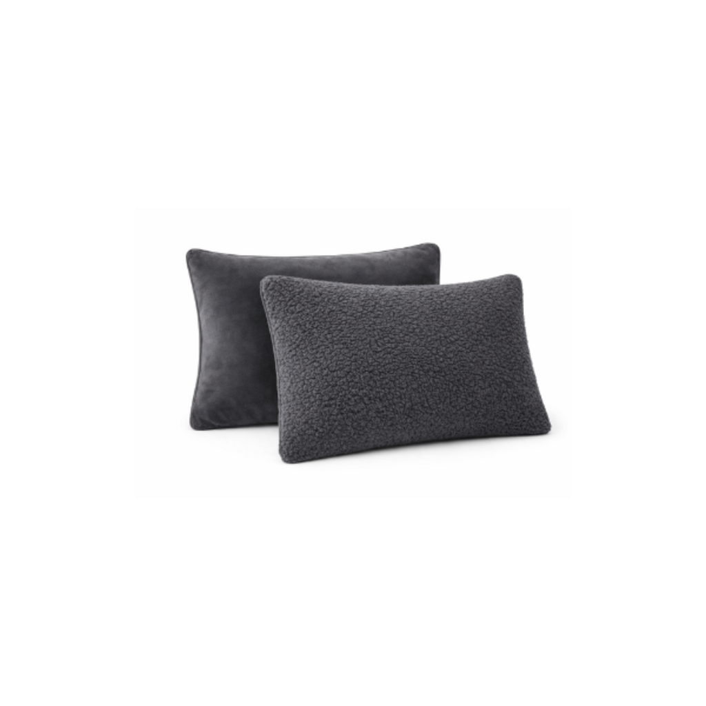 Beau Maison Grey Set van 2 Sherpa Comfort Kussenslopen 60 x 70 cm