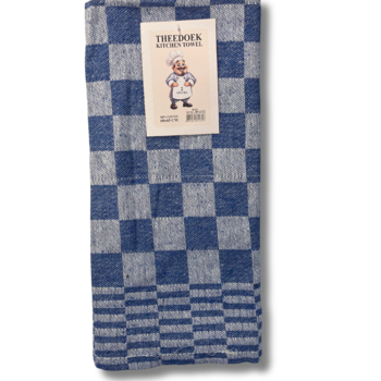 Beau Maison Theedoek Geblokt Blauw