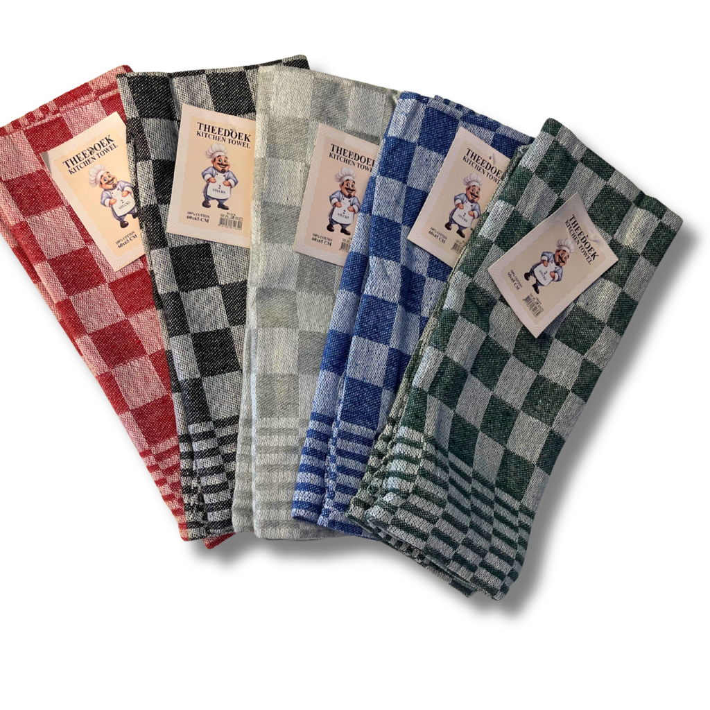 Beau Maison Geblokte Theedoek Groen