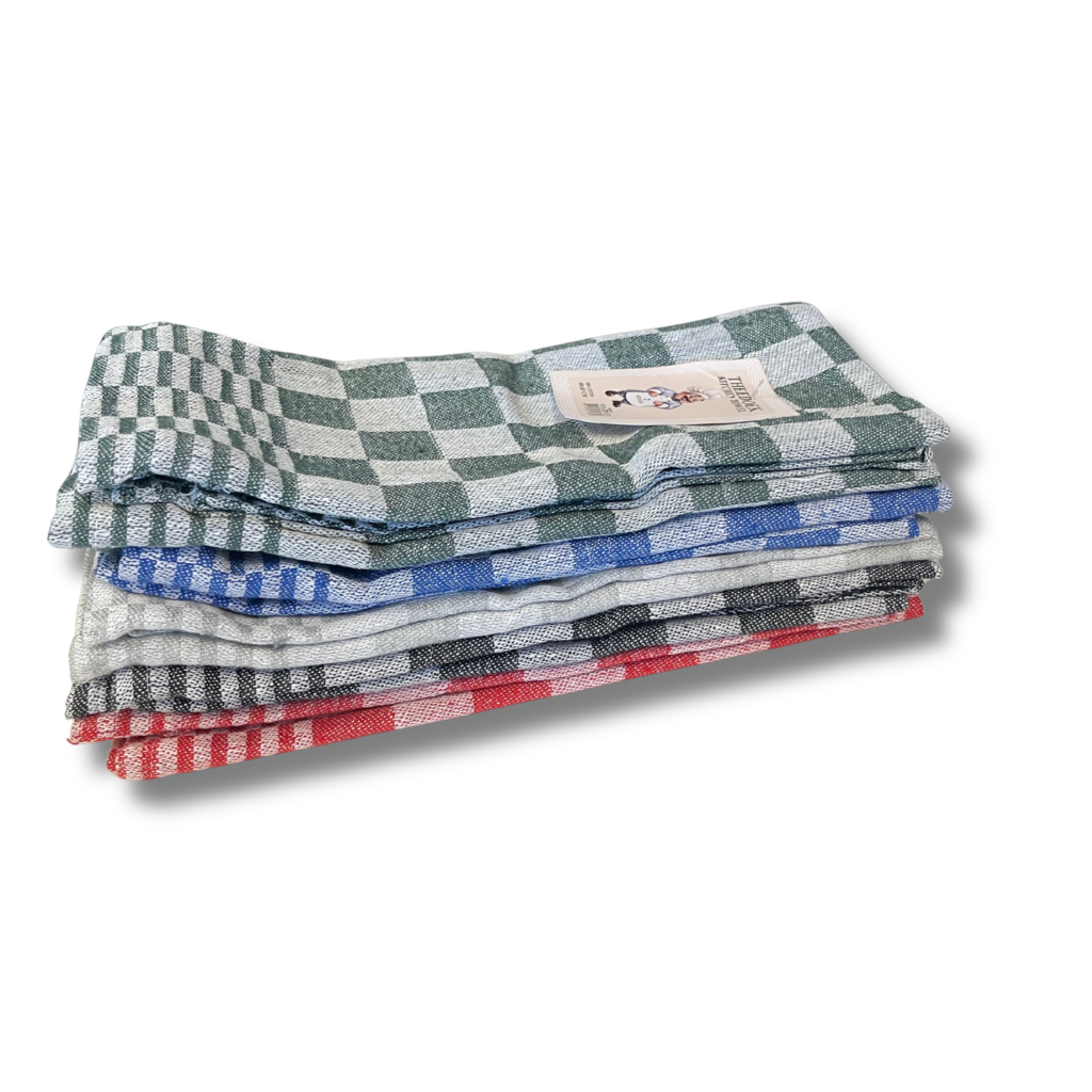 Beau Maison Geblokte Theedoek Rood