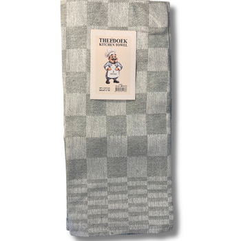 Beau Maison Theedoek Geblokt Grijs