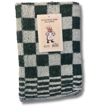 Beau Maison Keukendoek - Handdoek Geblokt Groen