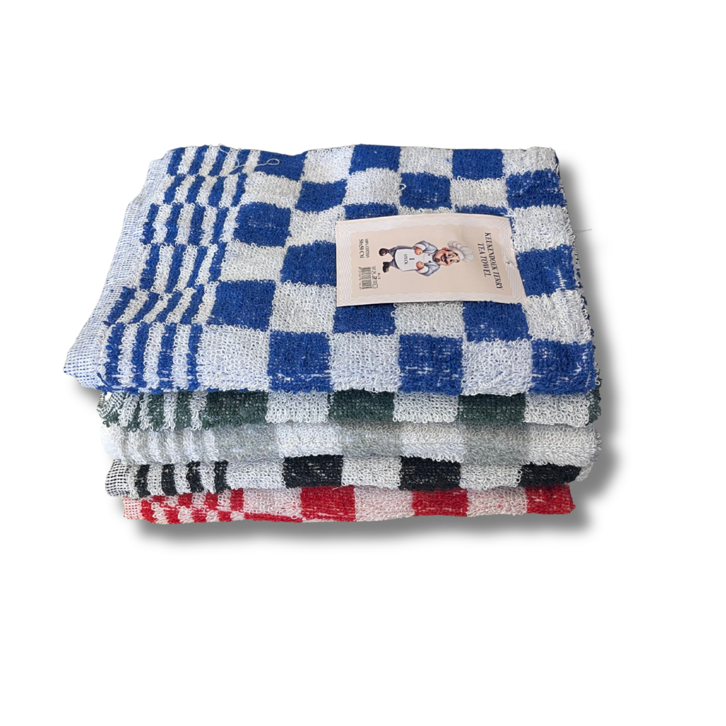 Beau Maison Katoenen Keuken Handdoek - Geblokt Blauw