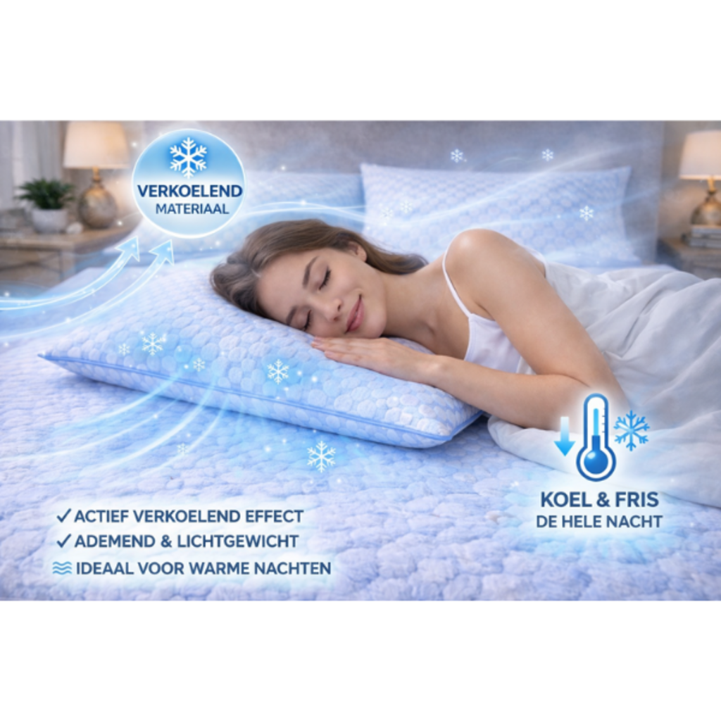 Beau Maison Zen Cool Molton Waterdichte Kussensloop 50/60 x 70 cm - Dubbel Geweven