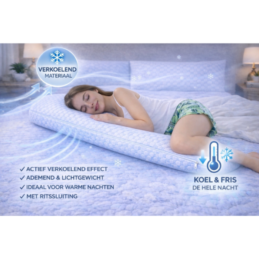 Beau Maison Zen Cool Molton Body Pillow 40 x 140 cm - Dubbel Geweven