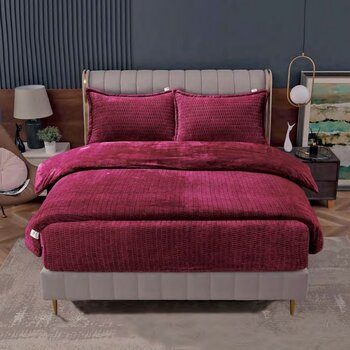 Beau Maison Sherpa Flanel Easy Dekbed - Bordeaux