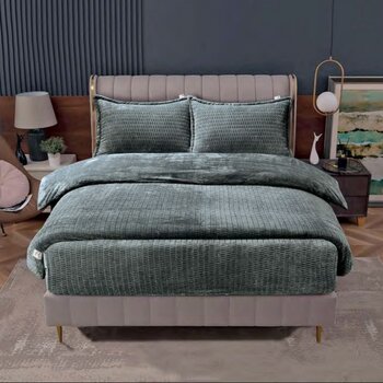 Beau Maison Sherpa Flanel Easy Dekbed - Dark Grey