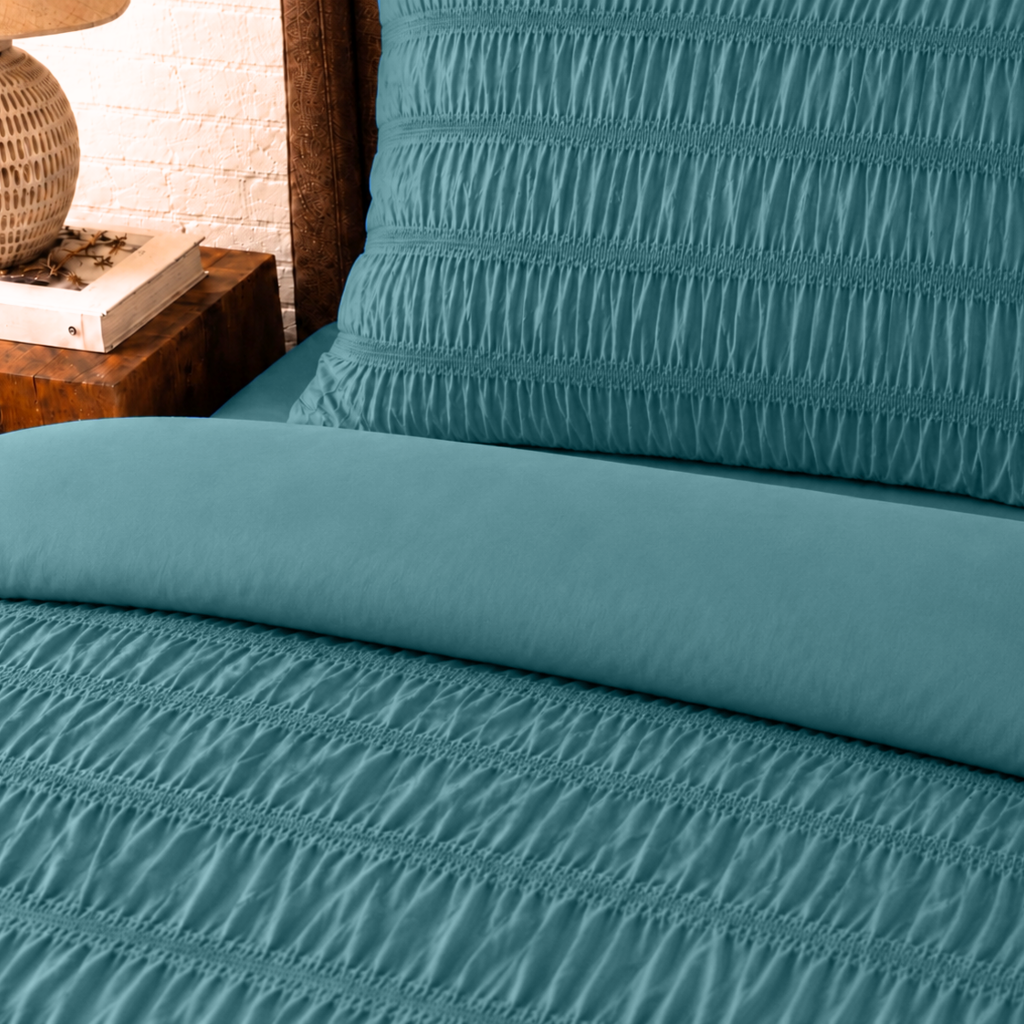 Beau Maison Seersucker Dekbedovertrek Blauw