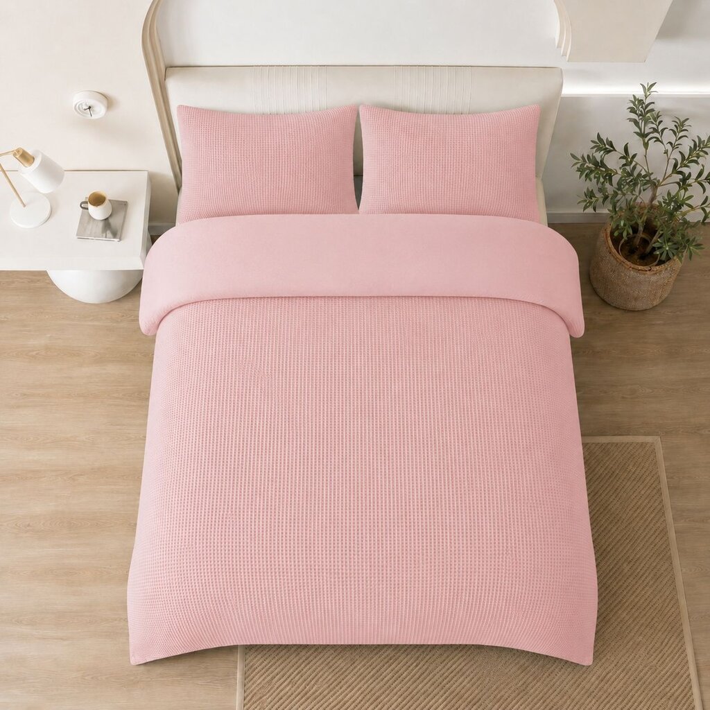 Beau Maison Dekbedovertrek Wafel Roze - Katoen Blend