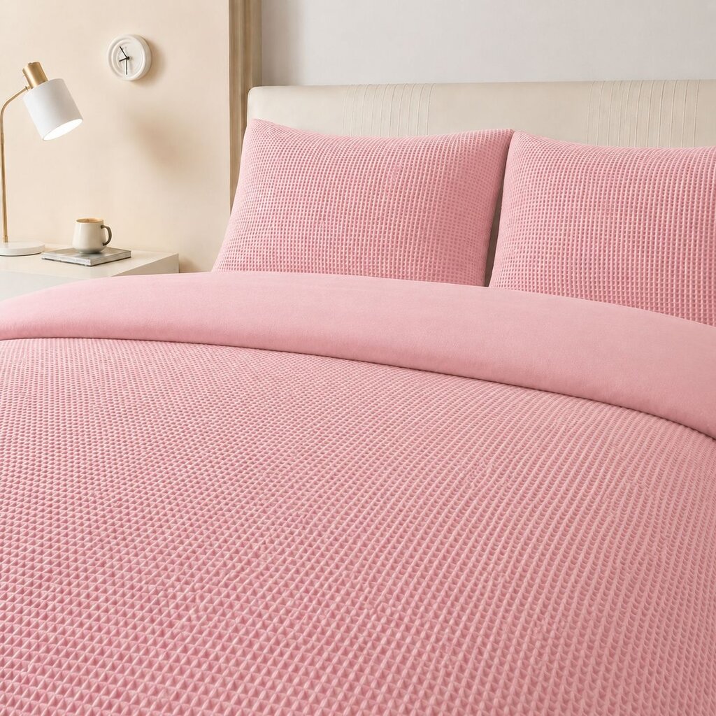 Beau Maison Dekbedovertrek Wafel Roze - Katoen Blend