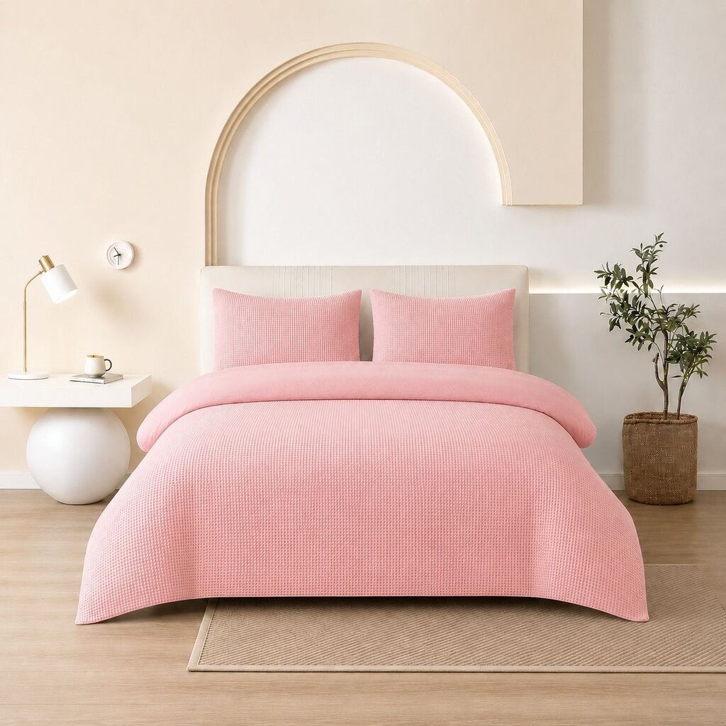 Beau Maison Dekbedovertrek Wafel Roze - Katoen Blend