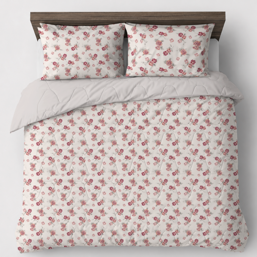 Beau Maison Uni Flowers Diamond Pink Easy Dekbed / Hoesloos Dekbed