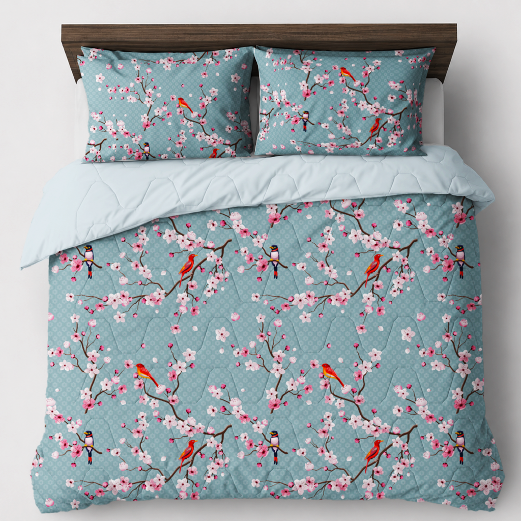 Beau Maison Japon Blue Easy Dekbed / Hoesloos Dekbed / Uni Onderzijde