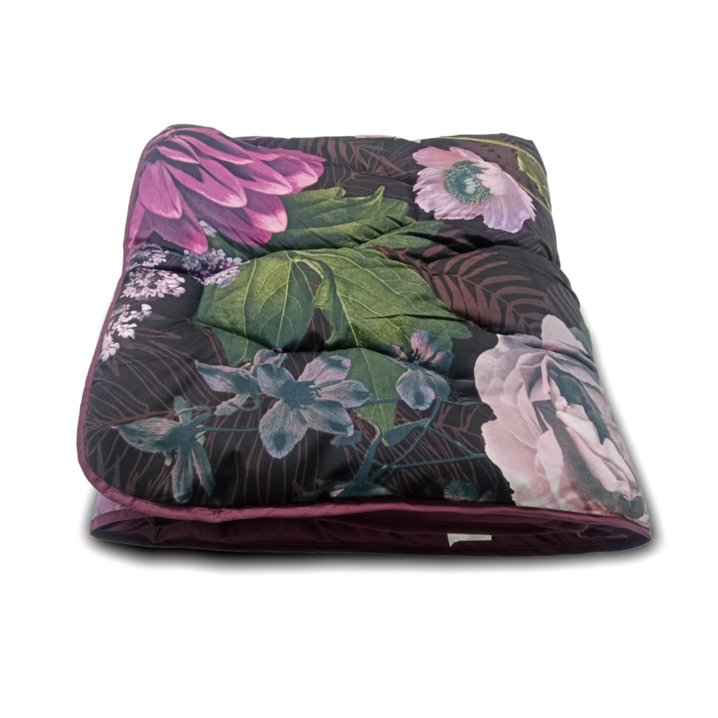 Beau Maison Purple Flowers Kant en Klaar Dekbed / Dekbed Zonder Overtrek / Uni Onderzijde