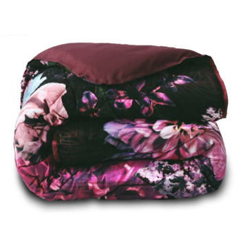 Beau Maison Bedrukt Dekbed Purple Flowers | All Year | Easy Dekbed - Uni Onderzijde