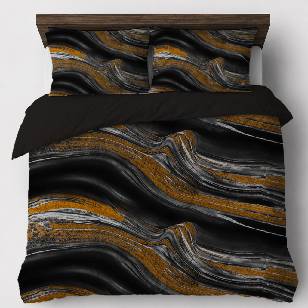 Beau Maison Marble Black Easy Dekbed / Hoesloos Dekbed - Uni Onderzijde