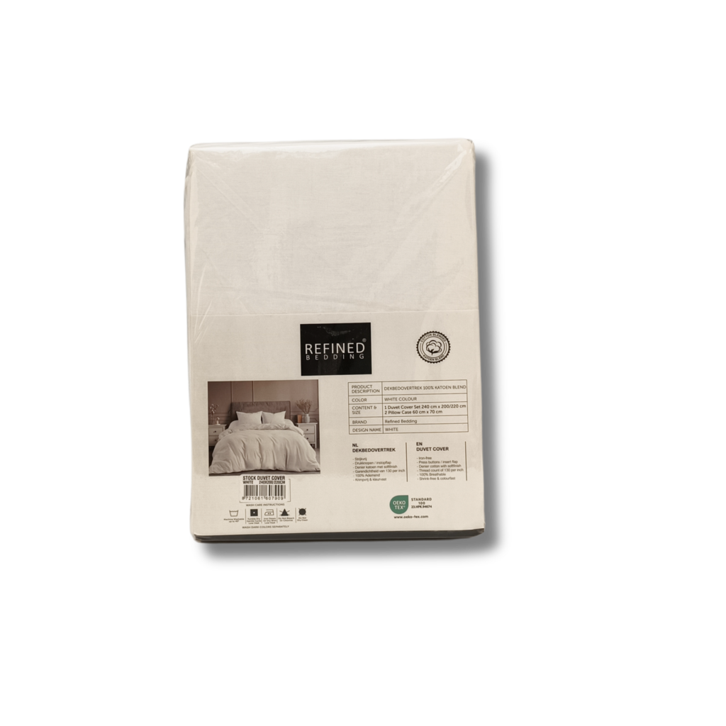 Refined Bedding Dekbedovertrek Wit - 100% Katoen