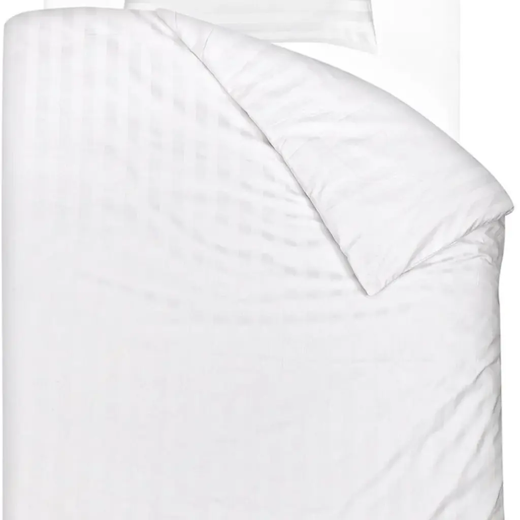 Beau Maison Hotelinnen CVC Dekbedovertrek Wit | 27mm Streep | Bulk Packing