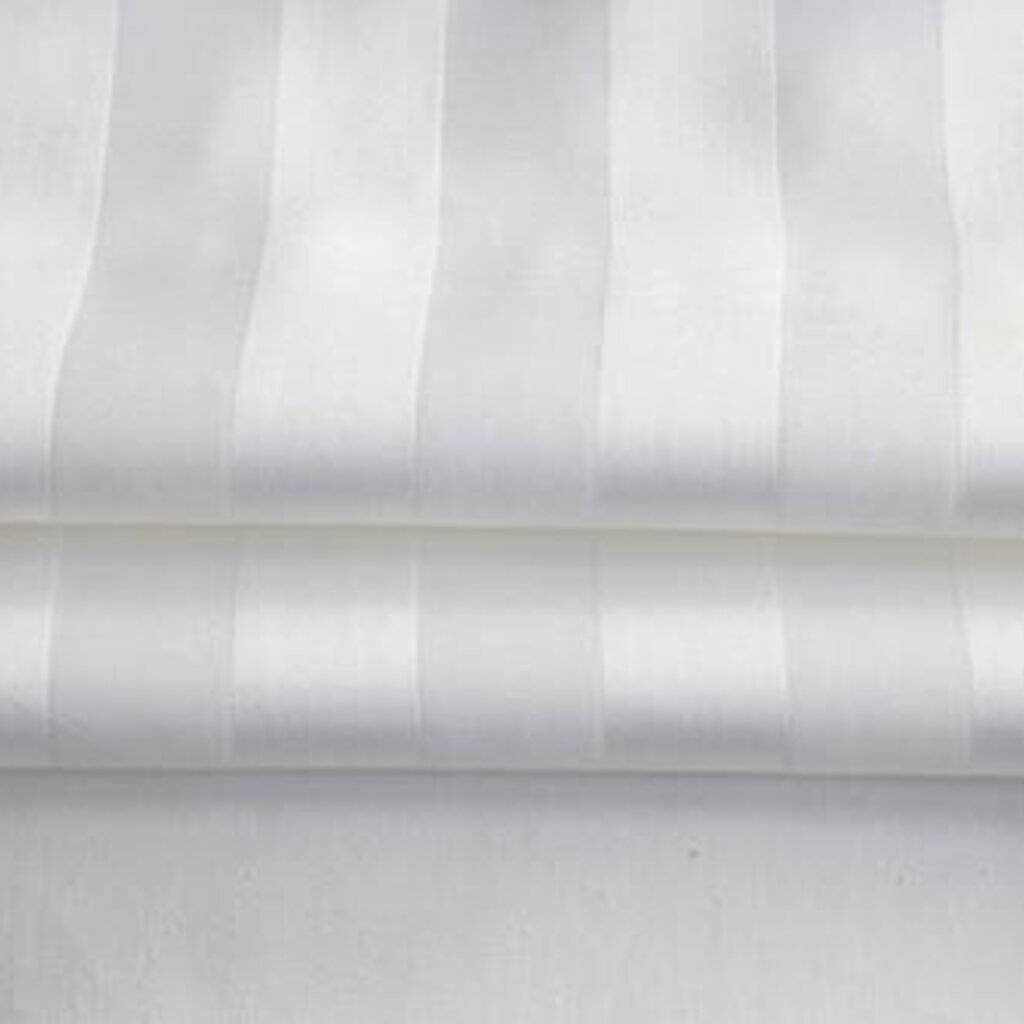 Beau Maison Hotelinnen CVC Dekbedovertrek Wit | 27mm Streep | Bulk Packing