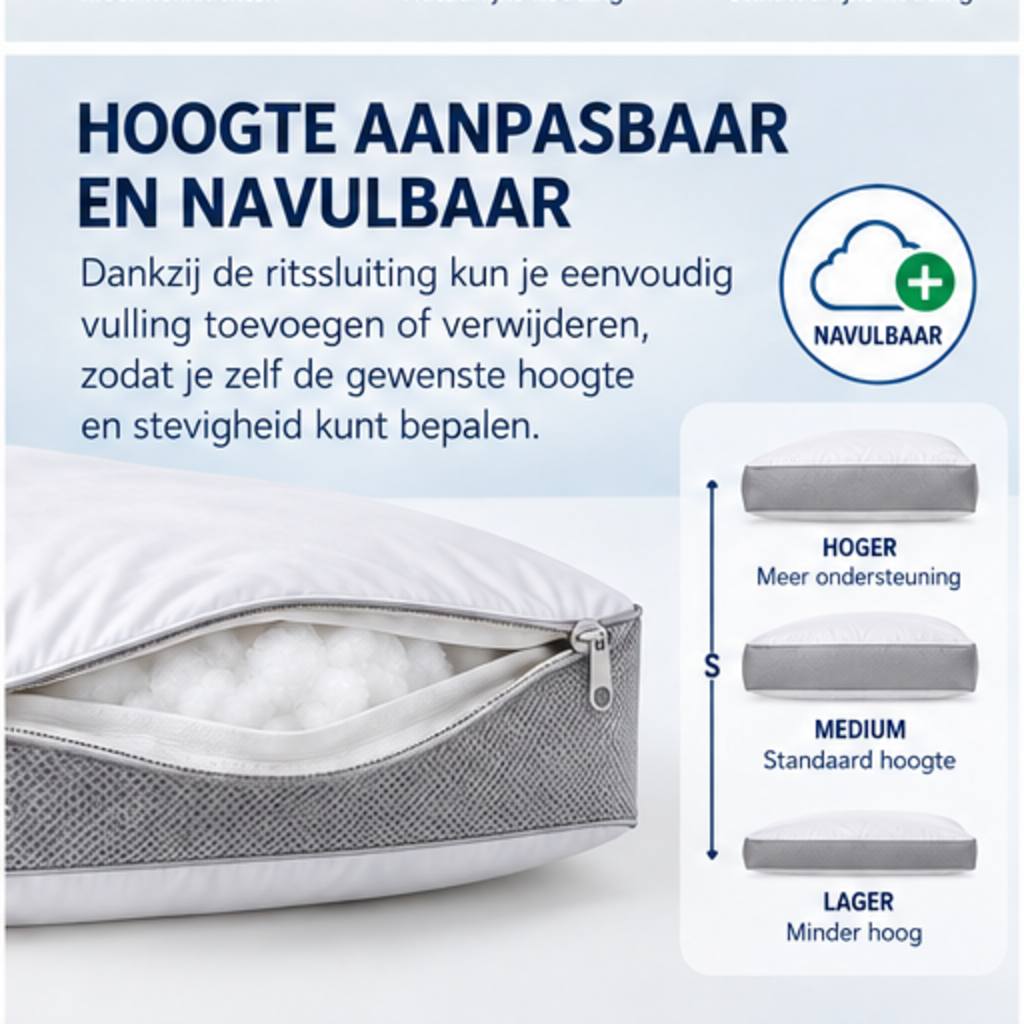 Beau Maison Orthopedisch boxkussen Mesh - Vochterugelerend