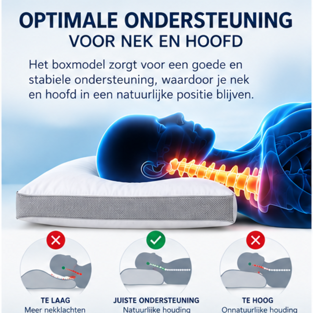 Beau Maison Orthopedisch boxkussen Mesh - Vochterugelerend