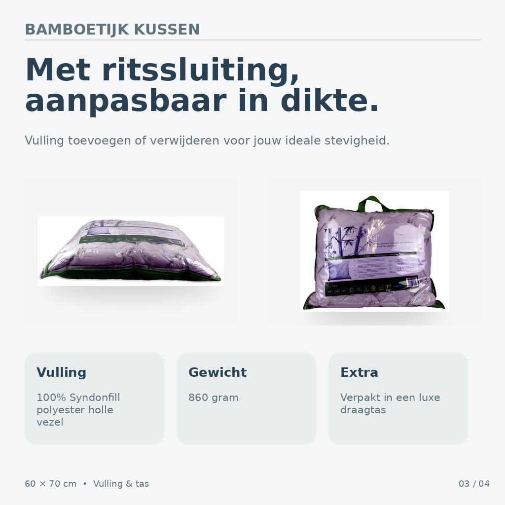 Beau Maison Bamboe Kussen Holle Vezel