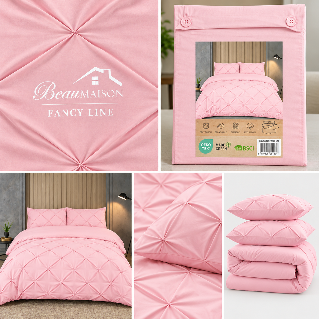 Beau Maison Dekbedovertrek Monte Carlo Tea Pink
