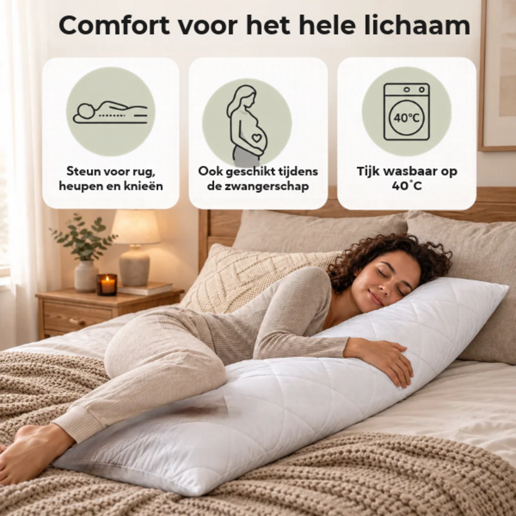 Beau Maison Ondersteunend Lichaamskussen - Body Pillow - Zijslaper Kussen