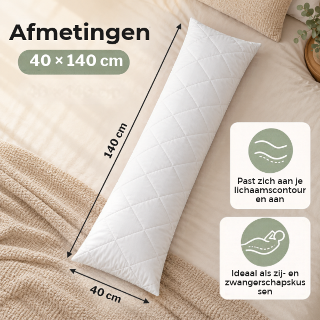 Beau Maison Ondersteunend Lichaamskussen - Body Pillow - Zijslaper Kussen