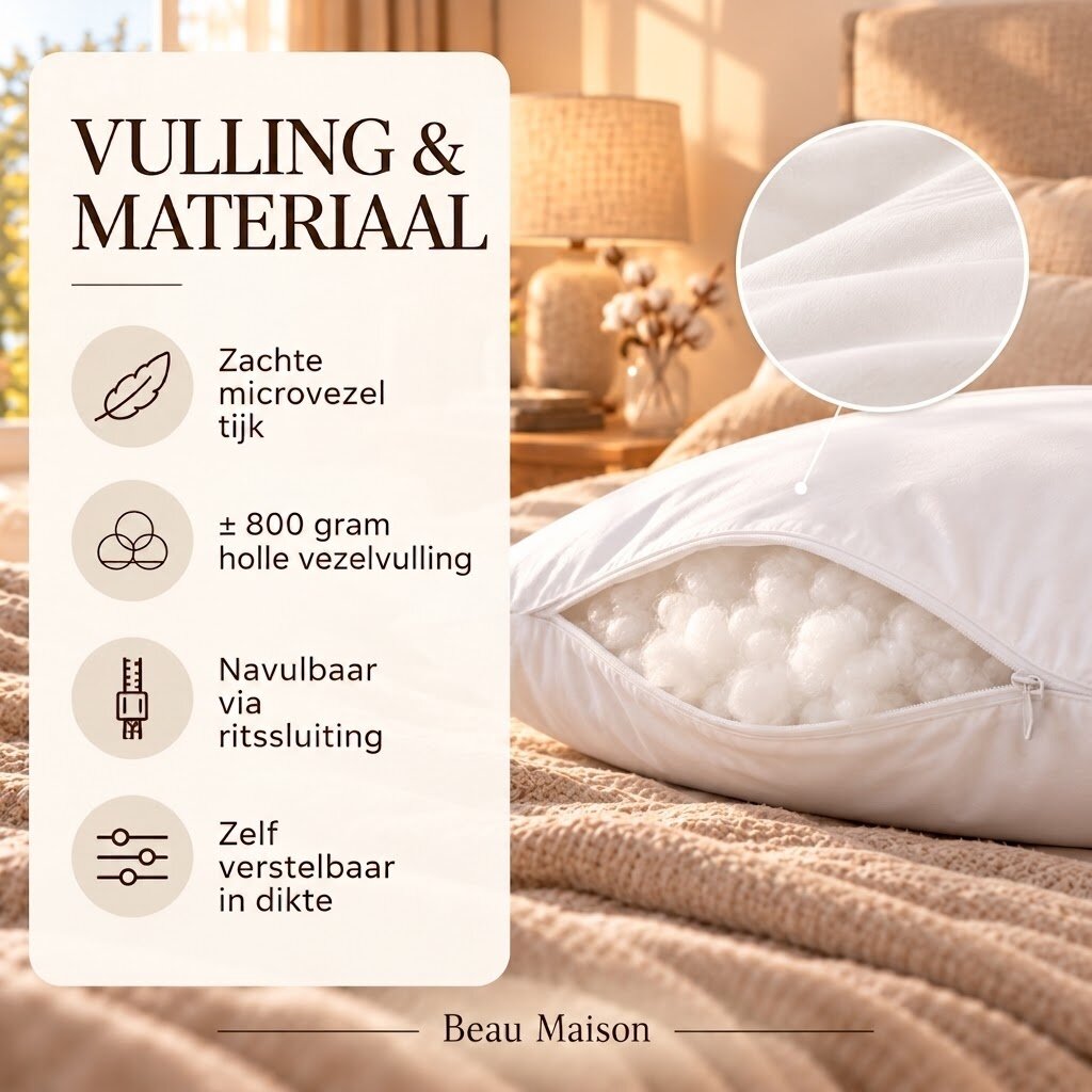 Beau Maison Basic Hoofdkussen