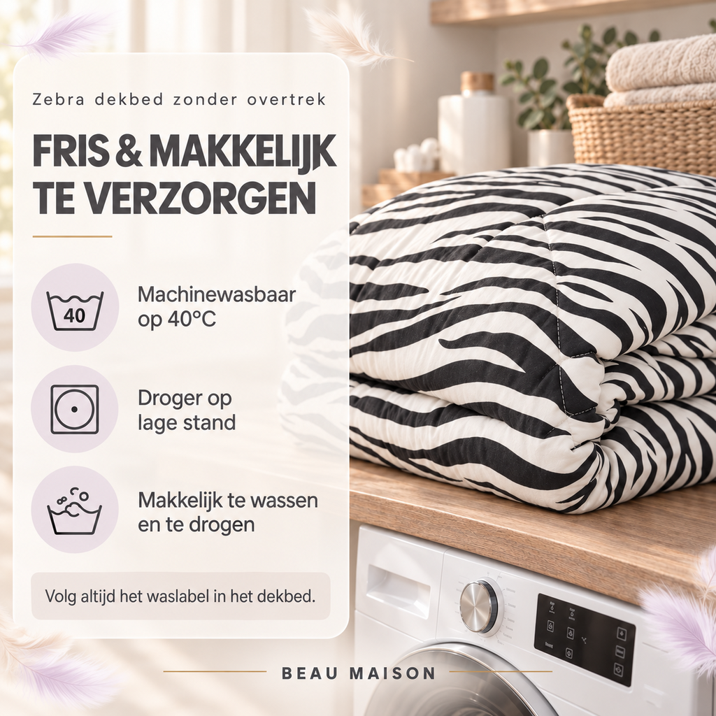 Beau Maison Zebraprint Kant en Klaar Dekbed / Dekbed Zonder Overtrek