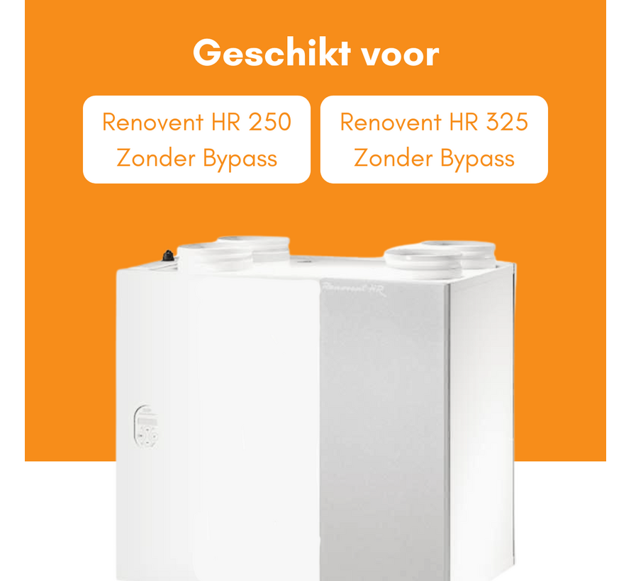 Brink Renovent HR 250 / 325 zonder bypass - Filterklasse M6