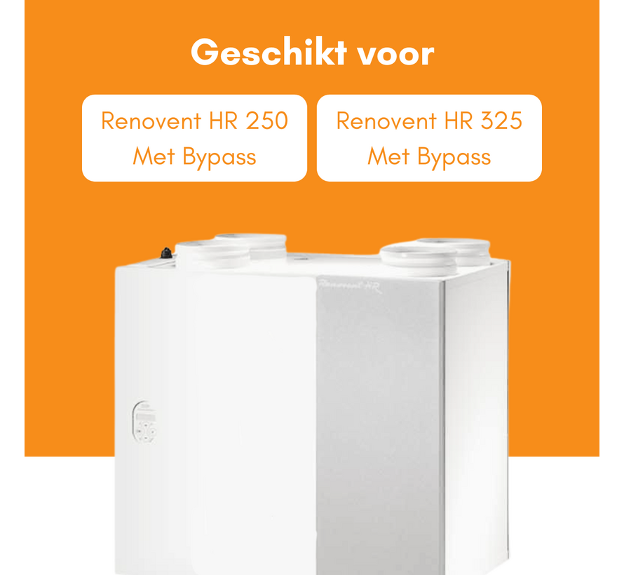 Brink Renovent HR 250 / 325 met bypass - Filterklasse M6