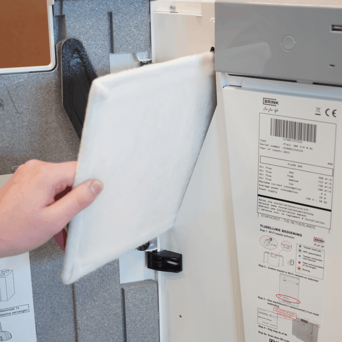 Brink Flair 400 Filtervervanging