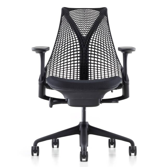Herman Miller Sayl zwart, 4D armlegger